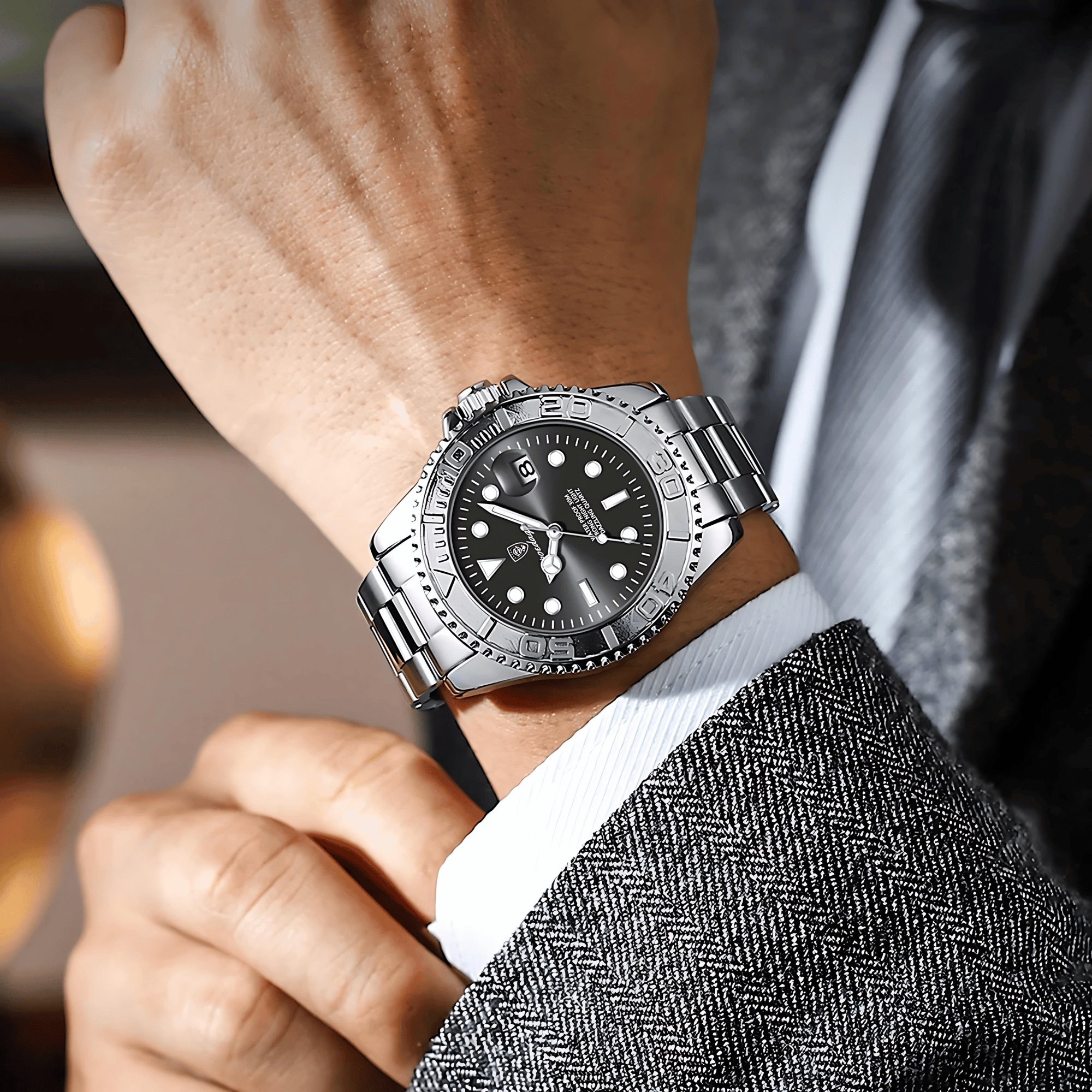 Relógio Masculino Submariner Clássico de Luxo
