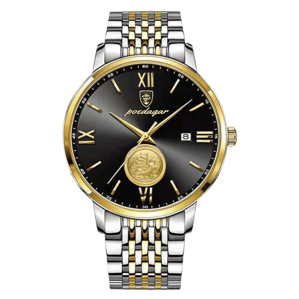 Relógio Masculino Fortuna Quartz Elegante de Aço