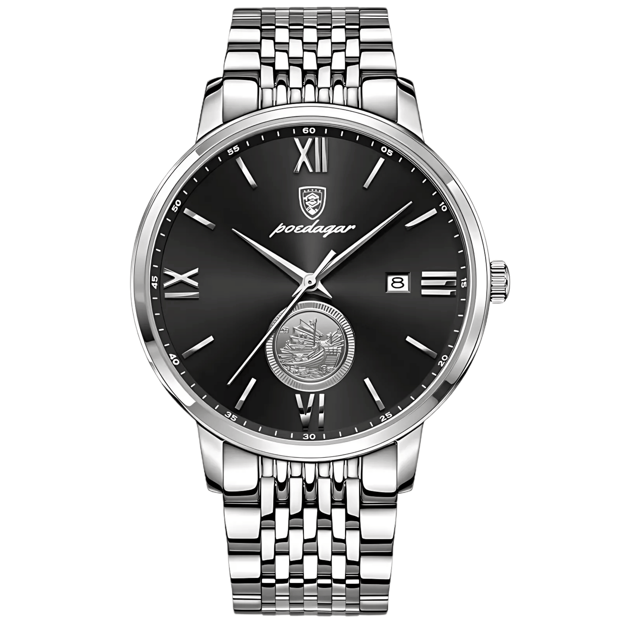 Relógio Masculino Fortuna Quartz Elegante de Aço