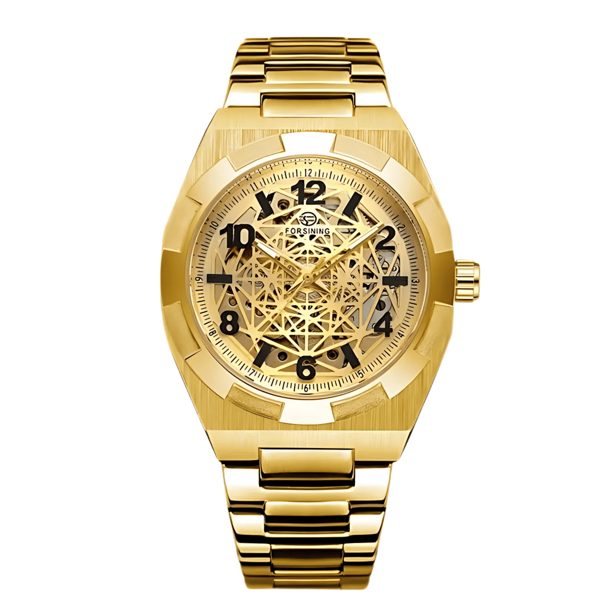 Relógio Masculino Venezio Automático Esqueleto de Luxo