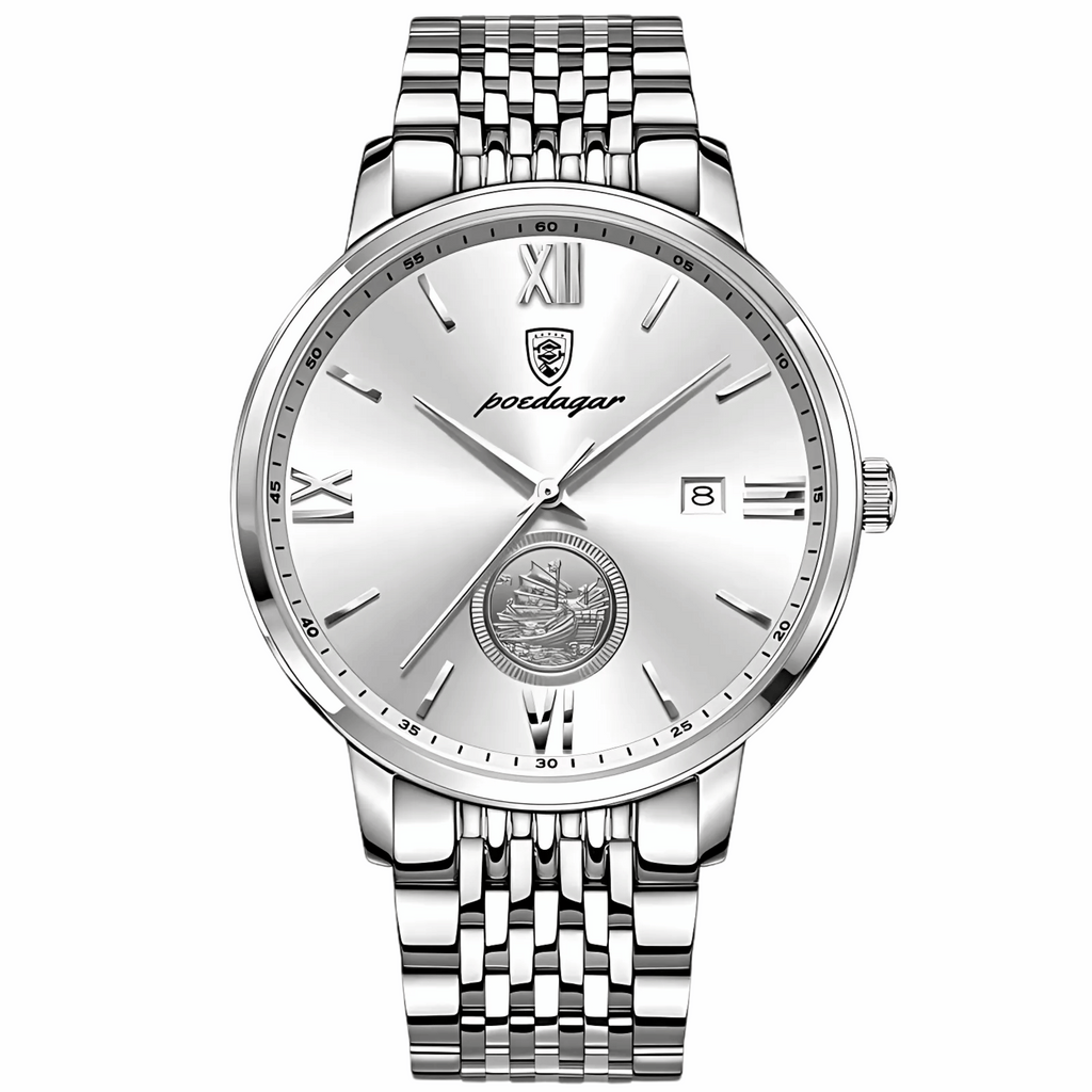 Relógio Masculino Fortuna Quartz Elegante de Aço