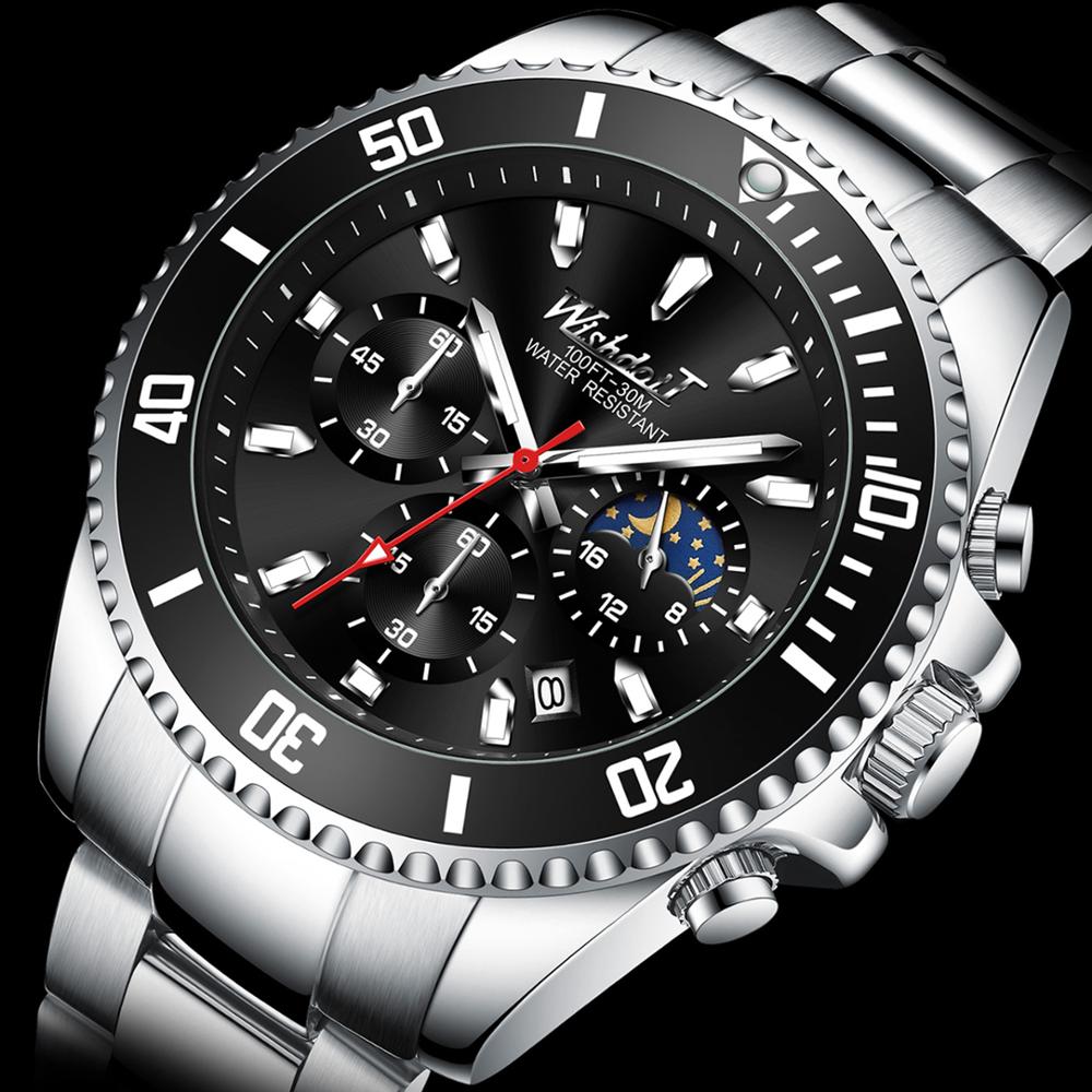 Relógio Masculino Quartz Multifuncional de Luxo