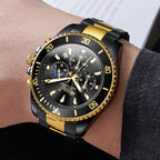 Relógio Masculino Quartz Multifuncional de Luxo