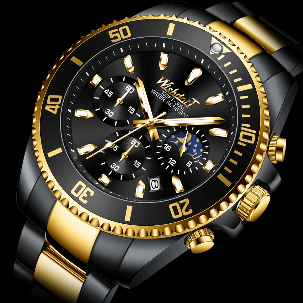 Relógio Masculino Quartz Multifuncional de Luxo