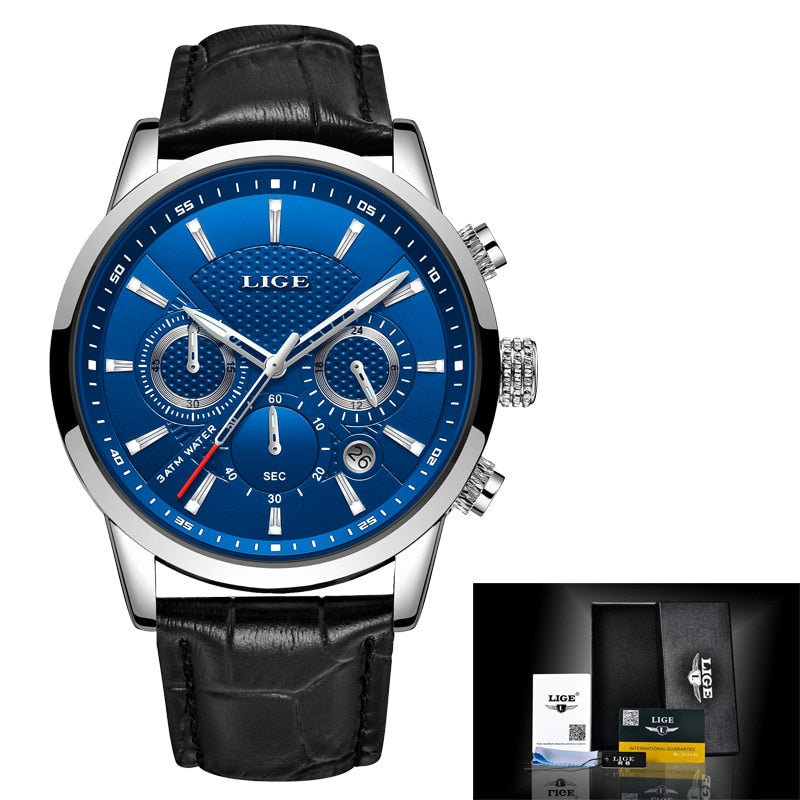 Relógio Masculino Premium MP027 com Pulseira de Couro