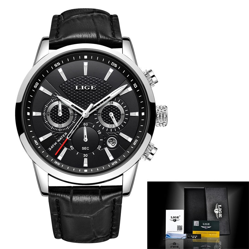 Relógio Masculino Premium MP027 com Pulseira de Couro