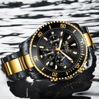 Relógio Masculino Quartz Multifuncional de Luxo