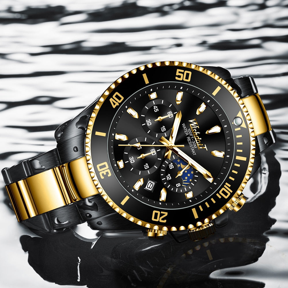 Relógio Masculino Quartz Multifuncional de Luxo