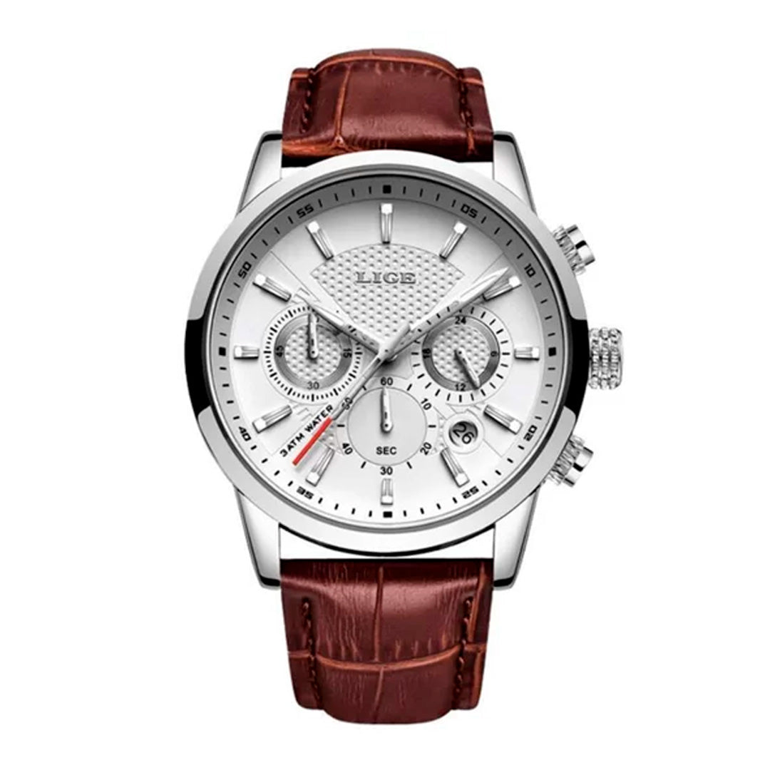 Relógio Masculino Premium MP027 com Pulseira de Couro